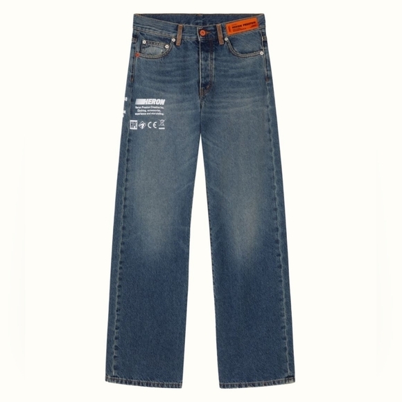Heron Preston Blue Wide Leg Jeans - Picture 6 of 16